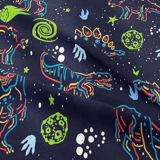 NINENINE Dinosaur Comforter Sets for Boys,Kids Dinosaur Bedding Set,Twin Size Bedding Sets for Boys Kids,Dark Blue Comforter Set with 1 Comforter 1 Pillowcase…