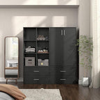 Apexa 2 Wooden Stackable Storage, Small Food Pantry Cabinet, Cajonera De Madera, Underbed Drawer Dorm Teen Room Decor & Bedroom, Home Office, Kitchen, Black