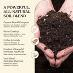 Garden Soil Supplement Mix, Potting Soil Outdoor Plants, Infused with Worm Castings & Vital Blend Activated Charcoal, All-Purpose Potting Soil for Vegetables and Plants, 10 lb Box