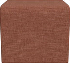 Modern Channel Rust Chenille Foot Stools Ottoman Home Décor, Soft Ottoman Foot Rest Chair for Bedroom and Living Room, Vanity Chair and Stool in Dressing Area, and Lounge (Rust Chenille)