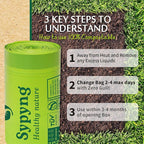 13-17 Gallon Compostable Trash Bags (50-Pack) Heavy-Duty & Durable, 1.1 Mil Thick | 100% Biodegradable for Large Bins | Certified ASTM D6400, BPI & OK Compost HOME, Eco-Friendly & Recyclable