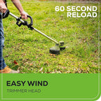 Greenworks 80V 16 inch Brushless String Trimmer, 2.0Ah Battery & Rapid Charger Included, ST80L210
