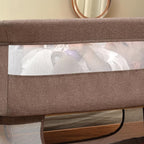 Baby Crib,3 in 1 Baby Bassinet Bedside Crib Adjustable Portable Bed for Infant,Baby Newborn Must Have Bed,Khaki