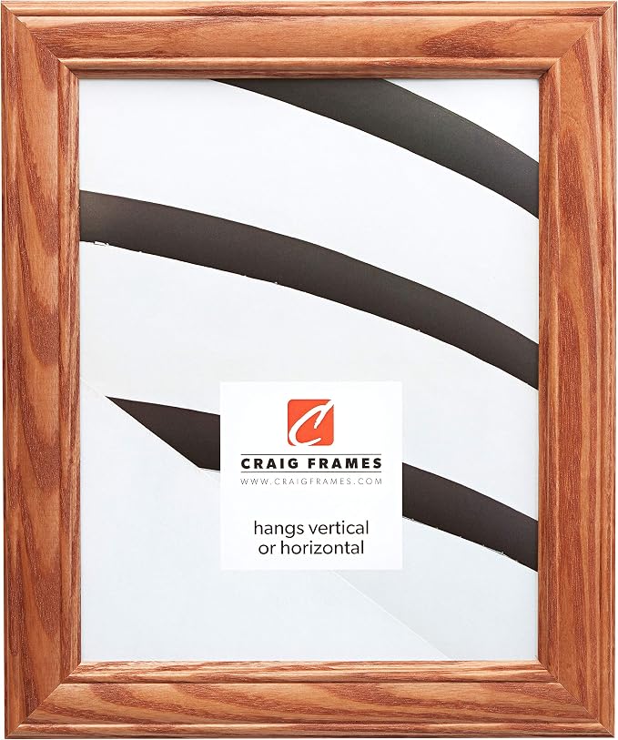 Craig Frames 59504100 4 by 6-Inch Picture Frame, Wood Grain Finish, 1.25-Inch Wide, Honey Oak
