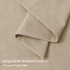 120" Wx102 L Linen Room Divider Drapes for Doorway/Glass Window/Sliding Door/Patio, Extra Wide Pinch Pleated Full Blackout Curtains for Girls Boys Teen Kids Room, 1 Panel, Sand Beige