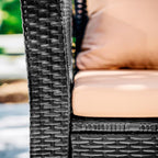 Nestl Wicker Outdoor Furniture Set - 4 Piece Patio Set (Grey/Beige)