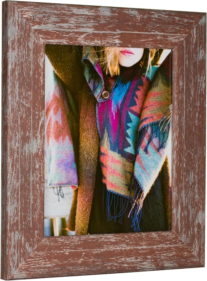 Craig Frames 10x10 Red Picture Frame for Posters, Gallery Wall, and Photos | Displays photos and prints behind clear glass, ready to hang, made in the USA