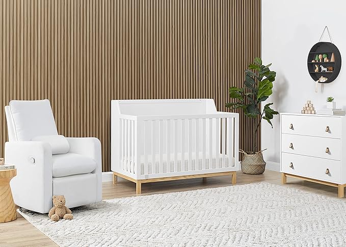 babyGap by Delta Children Oxford 6-in-1 Convertible Crib TrueSleep 2-Stage Deluxe Crib and Toddler Mattress (Bundle)