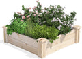 Greenes Fence Original Pine Raised Garden Bed, 2' x 2' x 7" - Made in USA with American Pine