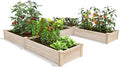 Greenes Fence Original Pine Raised Garden Bed, 8' x 8' x 10.5" U-Shaped Bed - Made in USA with American Pine