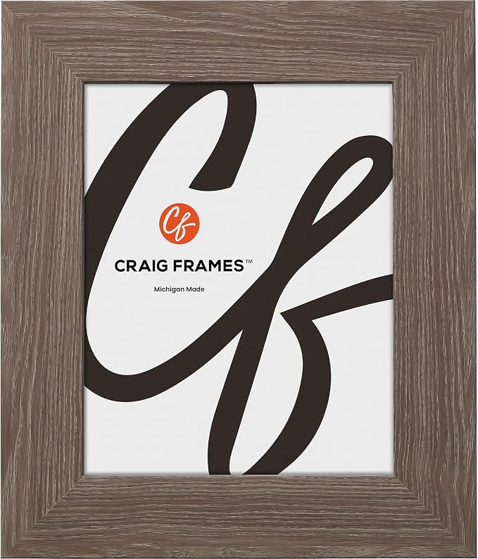 Craig Frames 21x32 Barnwood Grey Poster Frame for Posters and Gallery Wall | Lightweight shatter resistant acrylic facing with a rigid backing board, made in the USA