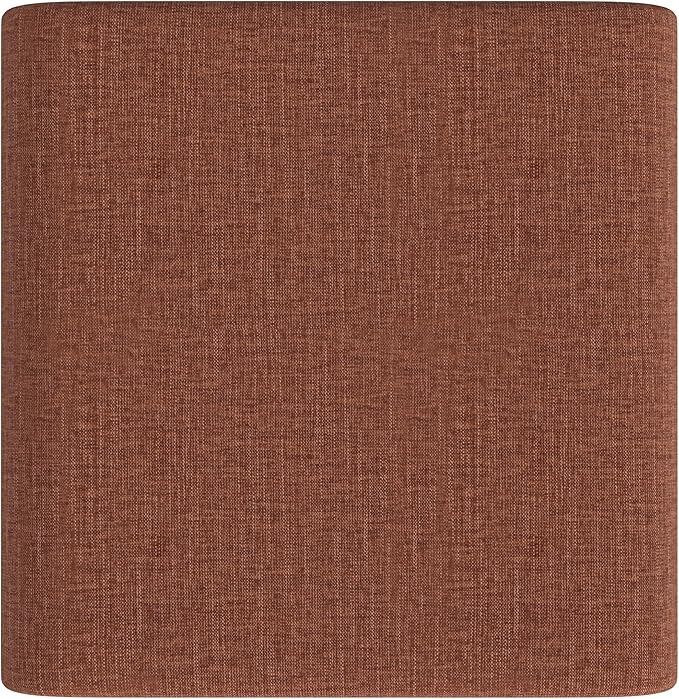 Modern Channel Rust Chenille Foot Stools Ottoman Home Décor, Soft Ottoman Foot Rest Chair for Bedroom and Living Room, Vanity Chair and Stool in Dressing Area, and Lounge (Rust Chenille)