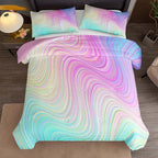 Bodhi Girls Comforter Full Size Colorful Tie Dye Comforter Teen Girl Pink Bedding Set Watercolor Pastel Pink Comforter Set Blue Purple Bedding Set Bright Girly Tie Dye Bedding