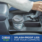 Dixie To Go Paper Coffee Cups With Lids, 16 oz, 108 Count (6 packs of 18 cups), Disposable Insulated Paper Cups for On-The-Go Hot or Cold Beverages