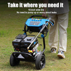 Gas Pressure Washer 3600 PSI, 2.3 GPM Heavy Duty High Power Washer,212CC Engine with 30FT Hose, Axial Aluminum Pump, Soap Tank, Spray Gun and Wand, 5 Quick Connect Nozzle (Blue)