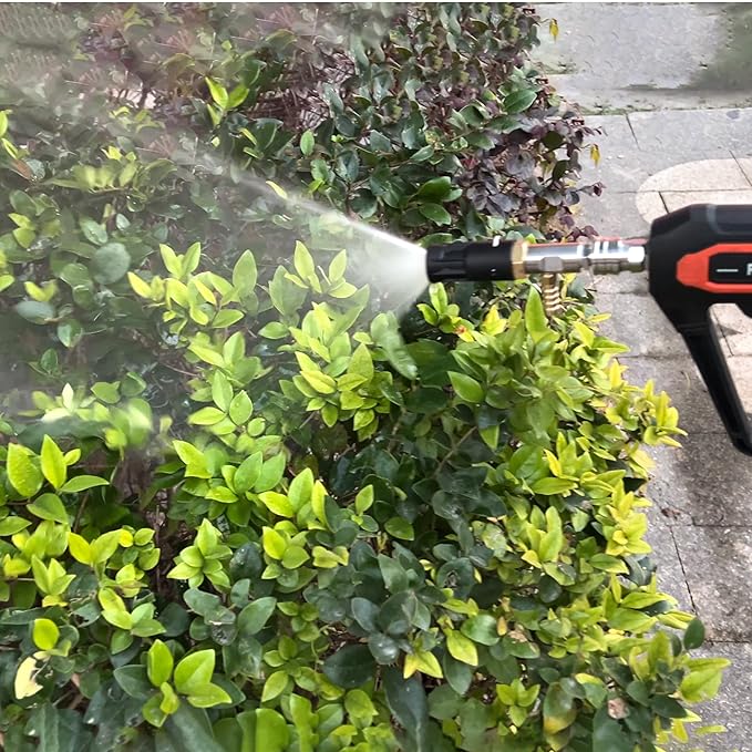Adjustable Long Range Nozzle for Pressure Washer 5-6.5 GPM, Downstream Injection Spray Nozzle Kit, High Power Washing External Chemical Injector with 1/4” Quick Connect, 2500 to 4000 PSI