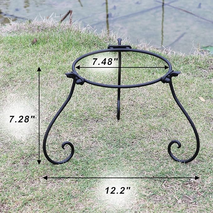 7.5" H Short Multi-Purpose Metal Bird Bath Stand Flower Pot Stand Plant Stand, Suitable for Home Garden Indoor and Outdoor Bird Bath Stands.