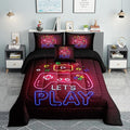 6 PCS Gamer Queen Comforter Sets,Queen Bedding Sets for Boys,Gaming Comforter Set,Queen Size Bedding Sets for Boys,Bed in A Bag with Sheets(Queen,Red Color)