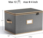 Wine Glass Storage Box with Dividers, Quilted Hard Shell Organizer for Stemware and Glassware Sets, Ideal for Storage and Moving Supplies, 1-Pack, Grey