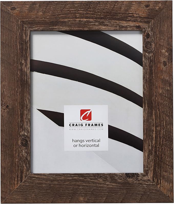 Craig Frames 15x19 Brown Oak Picture Frame for Posters and Gallery Wall | Lightweight shatter resistant acrylic facing with a rigid backing board, made in the USA