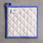 Maison d' Hermine Pot Holders 100% Cotton Potholders (8" x 8", Pack of 2) | Heat Resistant Hot Pads with Loop BBQ Cooking Baking Farmhouse Kitchen Handling Hot Pans Spring Summer - Gourmand