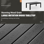 Solaste Aluminum Patio Furniture Set,5 Pieces Modern Outdoor Conversation Set Sectional Sofa with Upgrade Cushion and Coffee Table,Black Frame and Grey Cushion