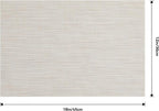 Leetaltree Beige White Placemats Set of 20 - Heat Resistant Non-Slip Place mats for Dining Table, Washable Durable PVC Vinyl Woven Table Mats(Beige White, 20)