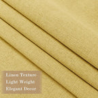 Full Blackout Privacy Curtains, 240 Inch Extra Wide Linen Blend Drapes, Pinch Pleat Window Drapery for Room Divider Storage/Space Room Separation, 1 Panel, W 240" x L 96", Yellow
