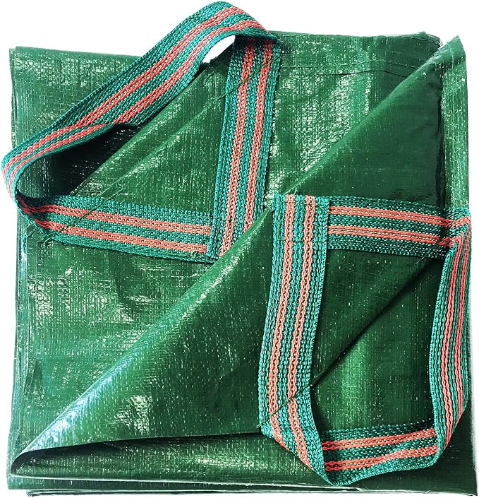 2-Pack 7x7ft Yard Garden Leaf Tarp 4 Handles Waterproof Tarps for Sandbox Cover,Lawn Debris,Yard Waste Tarp,Landscape Pruning,Leaf Hauler,Outdoor Camping Tarps,Tent Footprint,Patio Table,FirePit Cover