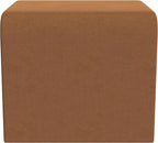 Modern Channel Rust Velvet Foot Stools Ottoman Home Décor, Soft Ottoman Foot Rest Chair for Bedroom and Living Room, Vanity Chair and Stool in Dressing Area, and Lounge
