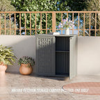 Indoor Outdoor Storage Cabinet Waterproof with Shelf,Plastic Storage Sheds Outdoor Cabinets for Patio/Garden/Backyard, Size 34.3''L*15''W*36.2''H（Gray）