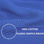 Homaxy 100% Cotton Waffle Weave Kitchen Dish Cloths 12-Pack, Blueberry | 12 x 12 Inches, Ultra Soft Absorbent Dish Towels, Quick Drying Dish Rags with Hanging Loop