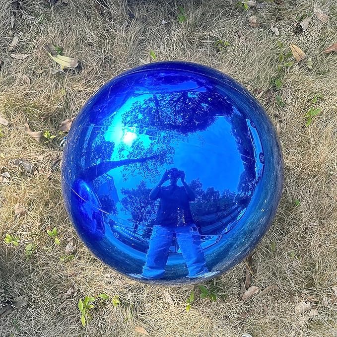 Big Shiny Balls Giant Inflatable Mirror Balls for Events & Decor - Party, Advertising, Shows, Stage Decoration - Hanging & Standing-Various Sizes & Colors - Blue (2.0m/6.56ft)