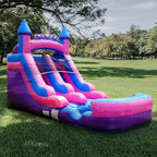 Inflatable Water Slide for Kids & Toddlers with Inflatable Pool, Backyard, Park or Commercial Use, Outdoor Water Play, Includes Blower Stakes, Splash Pool & Storage Bag, Large 21' x 9' x 12'