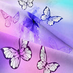 Tailor Shop Twin Bedding Sets for Girls,Pink Butterfly Comforter Set Butterfly Bedding Sets for Kids Teens,Tie Dye Butterflies Bed Set,with 1 Comforter and 2 Matching Pillowcase…