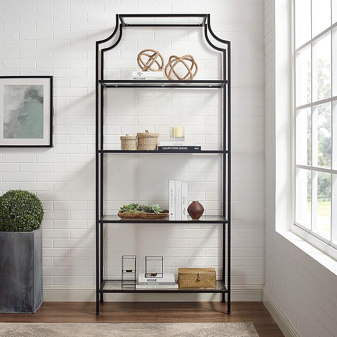 Crosley Furniture Aimee Etagere Bookcase, Oil-Rubbed Bronze