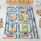 IVI 3D Play Carpets, 59 x 39 Inch, Traffic Educational Toddler Mat Rug for Bedroom, Kids Den, or Playroom, Medium
