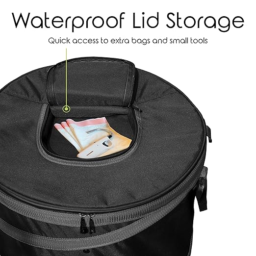 Collapsible Bin Trash & Recycle/Utility, Perfect for Camping, Laundry, Storage and Garden, Waterproof Vinyl and Tear Resistance, Trash and/or Recycle, Two 13 Gallon Bags