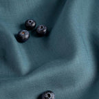 Solino Home Linen Table Runner 72 Inches Long - 100% Pure Linen Peacock Blue Table Runner 14 x 72 Inch - Fete