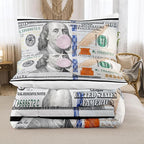 Tailor Shop Money Comforter Sets Twin Size Money Bedding Sets for Boys Kids Teens Money 100 Dollar Bill Comforter Sets Quilt Set All Season with 1 Comforter 1 Pillowcases……