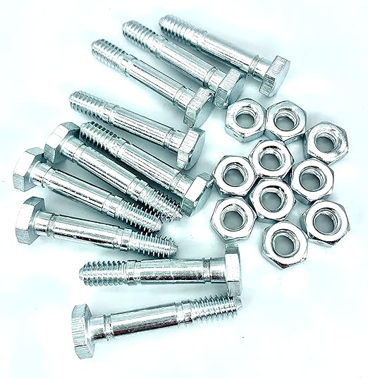 fits Shear Pins and Nuts for Ariens 532005 53200500 510016 51001600 Snow throwers(10 Pack)