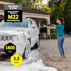 Kärcher Pressure Washer K1800PS Cube, CETA Certified, 3 Spray Nozzles, Detergent Tank, for Cars, Driveways, Siding, Patios, 1.2 max. GPM