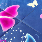 SDY 3PCS Butterfly Comforter Set Queen, Butterfly Bedroom Decor Quilt Bedding Bed in a Bag, Floral Quilts Queen Size for Girls, Kids, Toddler, Children, Teenage, Baby, Women…