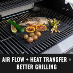 Grillaholics Nonstick Mesh Grill Mats for Outdoor Grill | Set of 2 | Grill Fish, Shrimp & More | Dishwasher Safe | Grilling & Smoker Accessories
