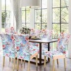 Dining Chair Covers, Stretch Seat Covers, Washable Furniture Protector | 4 Pack, Washable, Stretch Fit, Soft, Non Slip, Dining Chair Covers, Seat Protector, Furniture Cover,Easy Clean