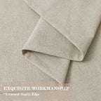 100% Blackout Linen Textured Drapes for Bedroom Pinch Pleated Curtains for Track System Portable Drapery for Sliding Glass Door/Storage/Space Room Divider, 70" Wx84 L, 1 PC, Ivory White