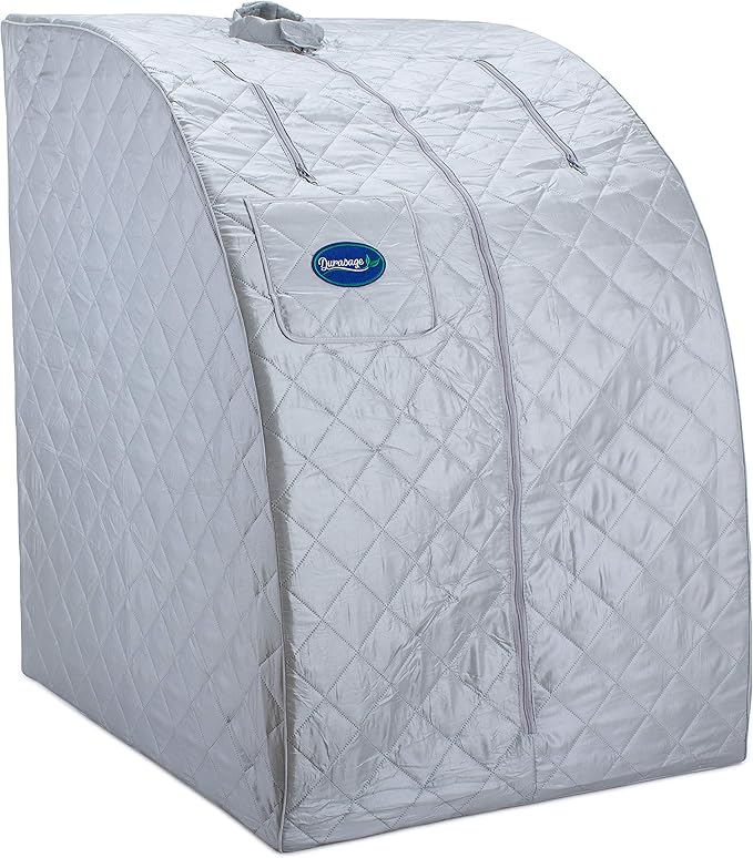 Durasage Portable Steam Sauna for Home - Personal Full Body Detox Sauna Tent with 800W Steam Generator, 60-Min Timer, Foldable Design & Chair for Relaxation