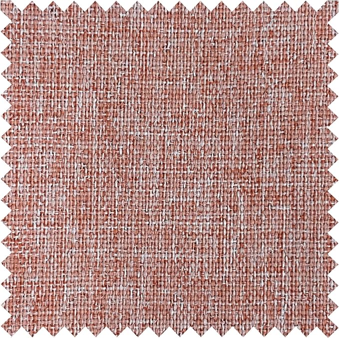 Macochico 100% Blackout Pinch Pleated Linen Curtains Thermal Window Treatments Sound Reducing Curtains for Bedroom Living Room Orange Farmhouse Burlap Drapes with Tieback 52”Wx63”L 1 Panel