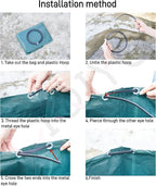 2x72Gallons+1x34Gallons (Free Gloves) Garden Leaf Bags,Reusable Heavy Duty Yard Waste Bag Set,Standable Design and Reinforced 4 Handles for Leaf,Grass,Debris,Camping Trash