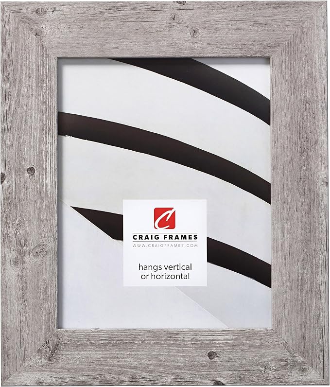 Craig Frames 15x30 Grey Oak Poster Frame for Posters and Gallery Wall | Lightweight shatter resistant acrylic facing with a rigid backing board, made in the USA